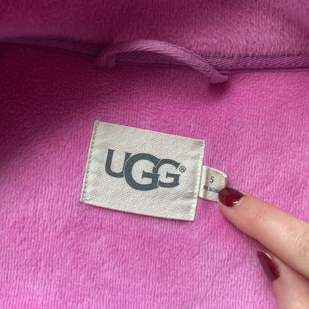 Beautiful Pink Small Ugg Super Soft Duffield Robe With Pockets - Picture 8 of 10